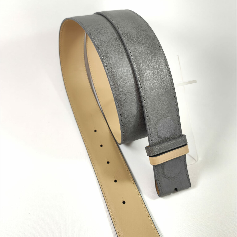 Ceinture reversible femme Souris / Crème